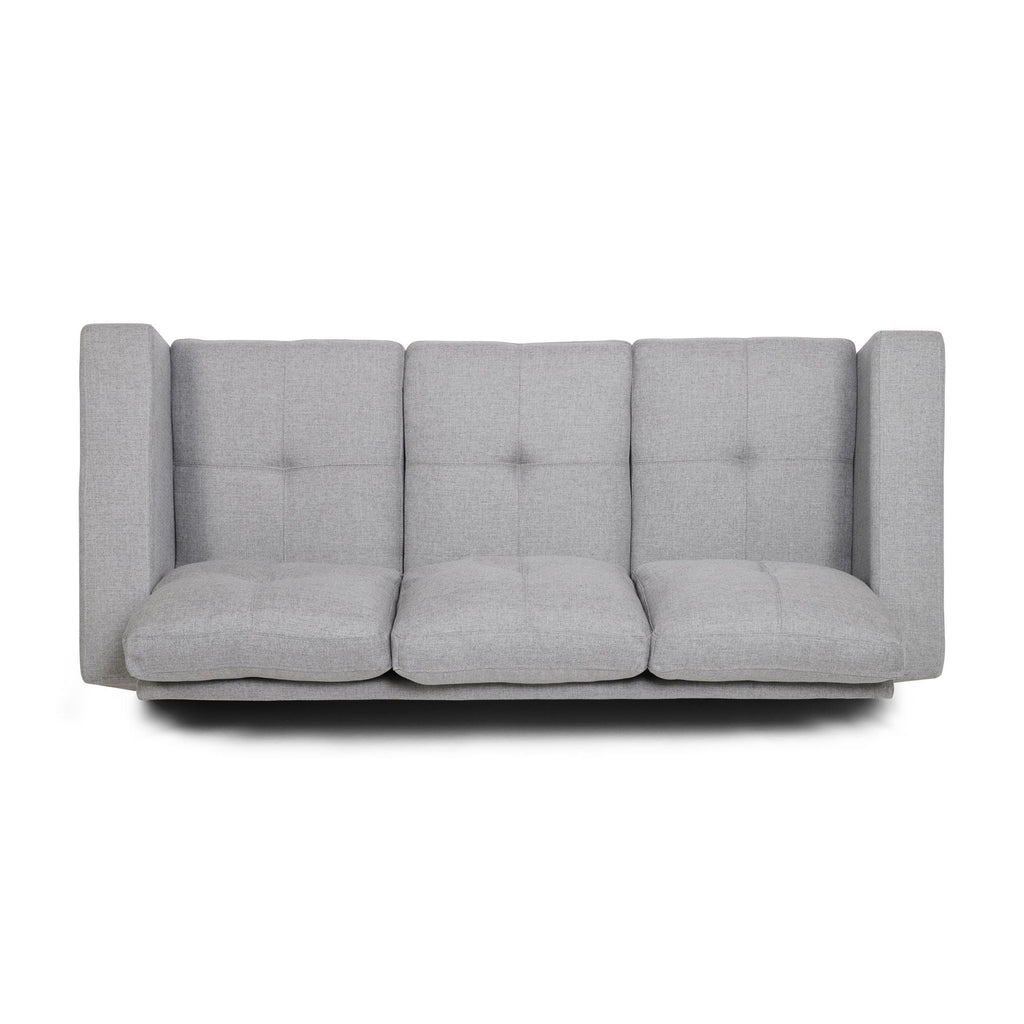 Gray Fabric Tufted 3 Seater Sofa W224