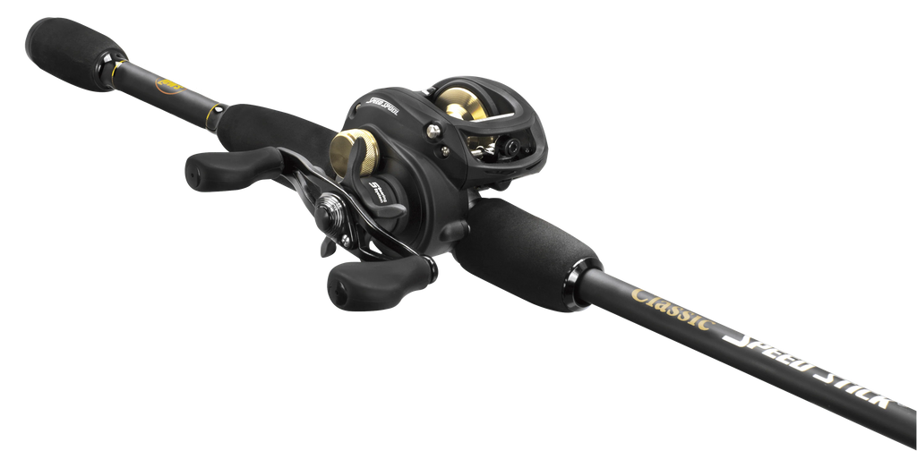 Black Baitcast Reel and Fishing Rod Combo S757