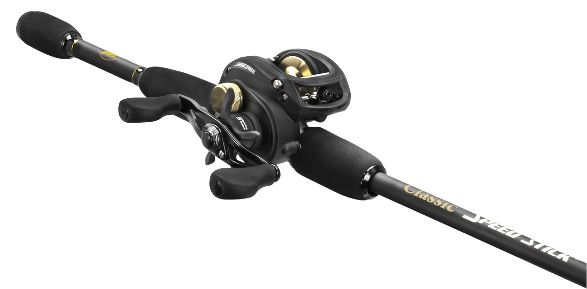 Black Baitcast Reel and Fishing Rod Combo S757