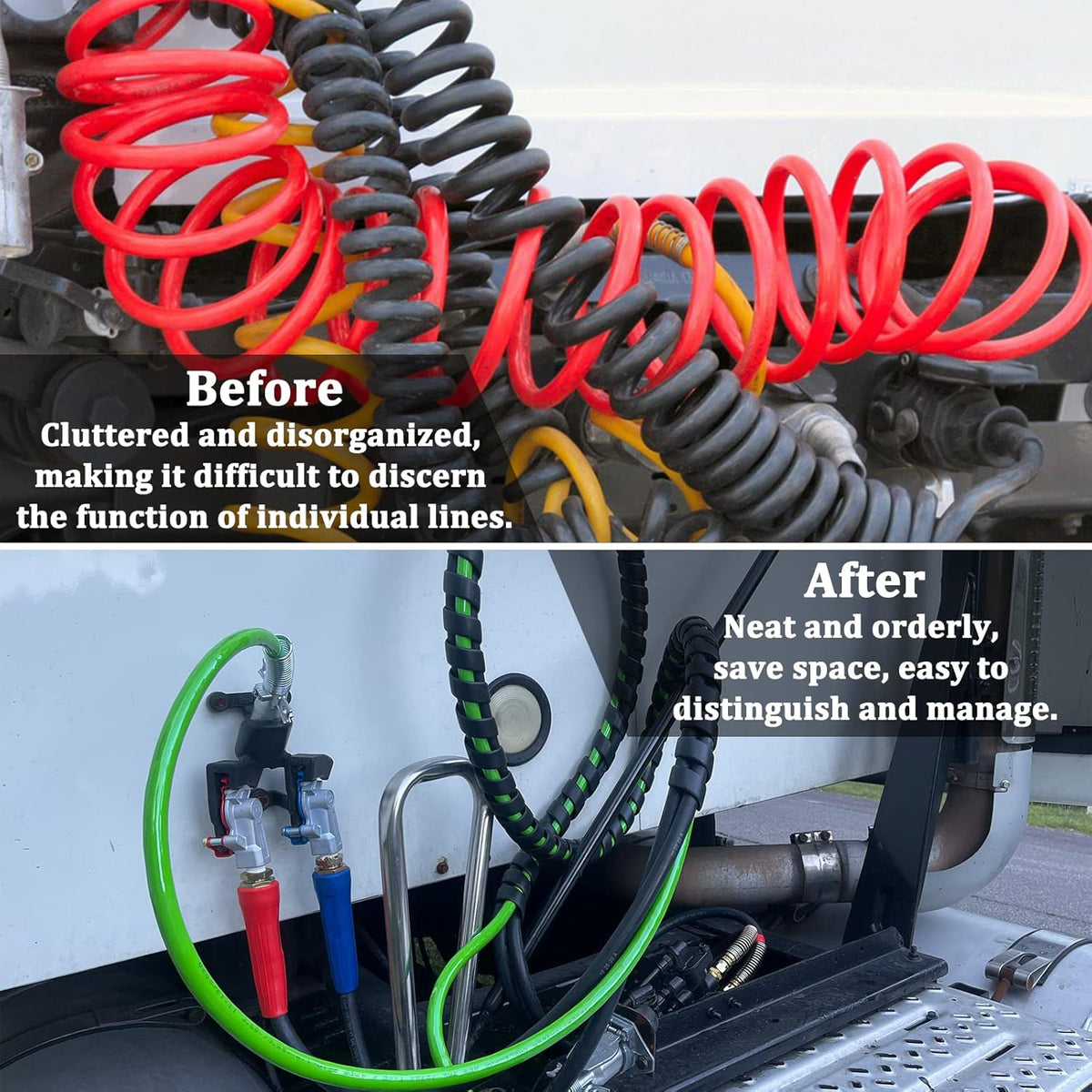 12 FT Semi Truck Air Hose Kit with Glad Hands G636