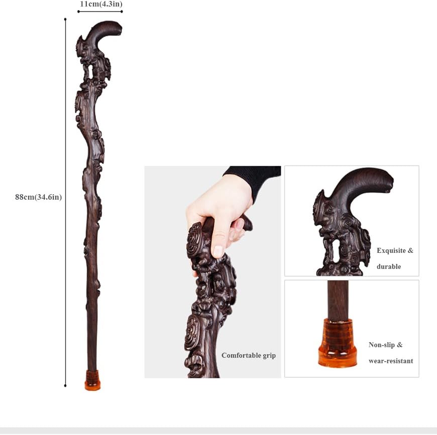 Wood Cane with Curved Handle W936391