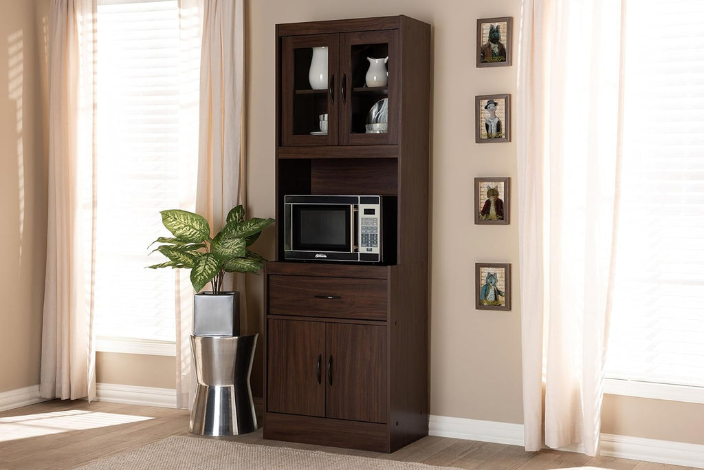 Walnut Brown Kitchen Cabinet Q69058