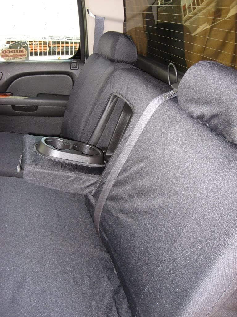 Black Waterproof Rear Seat Covers for Double Cab W2265