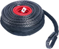 Black Synthetic Winch Rope Cable with Protective Sleeve, 22000lbs, Pack of 2 L44266