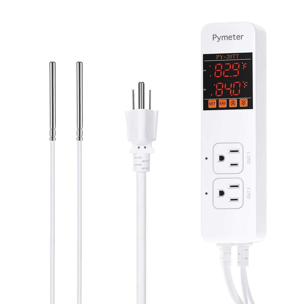 Digital Temperature Controller Dual Probe Thermostat Outlet P804158