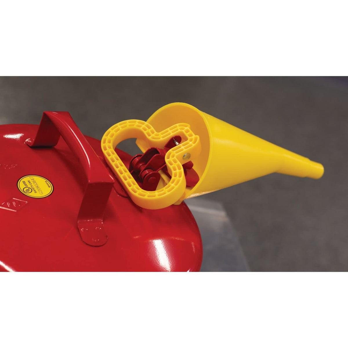 Red Galvanized Steel Type I Gasoline Safety Can with Funnel, 5 gallon Capacity, Pack of 2 L431