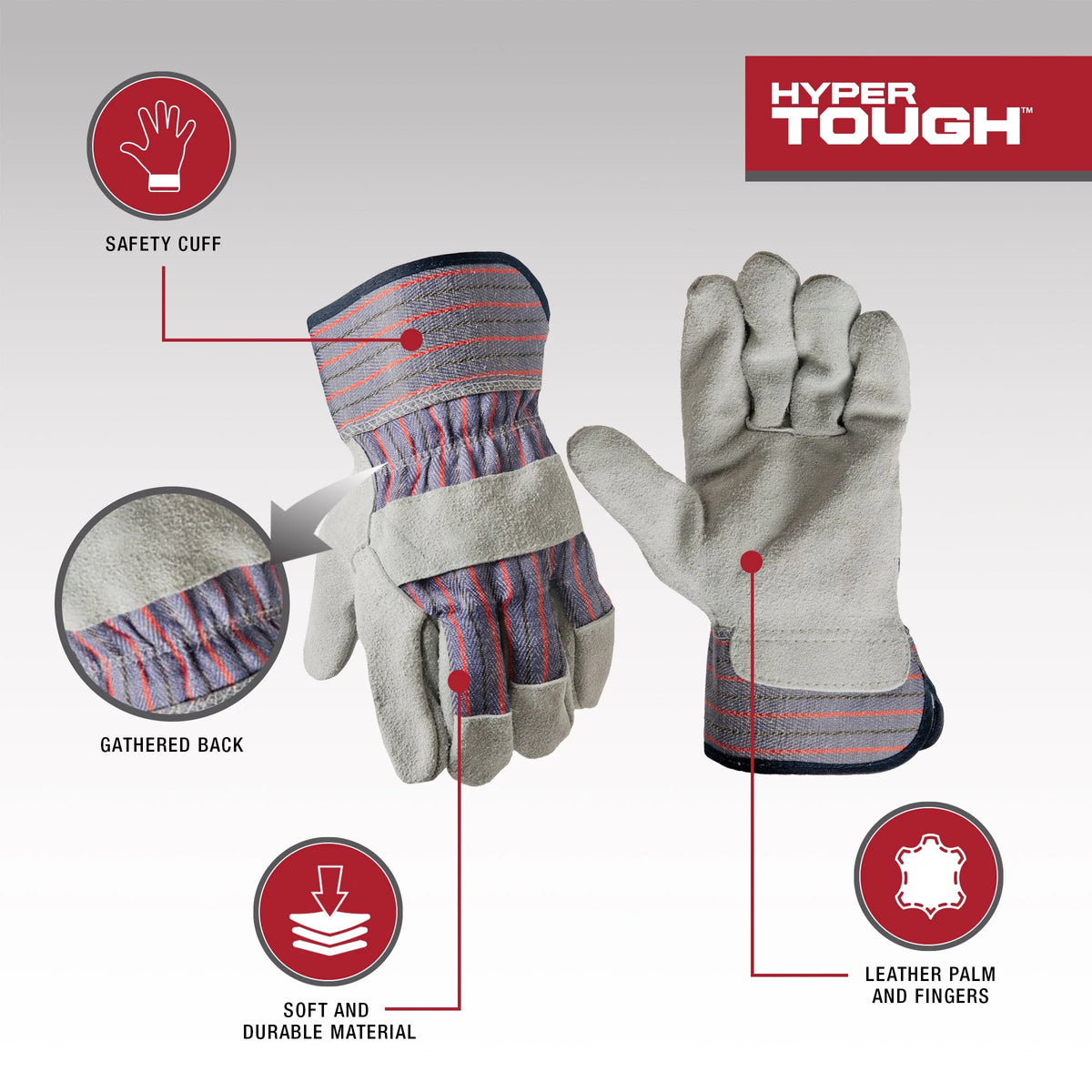 Leather Palm Large Work Glove Z9533