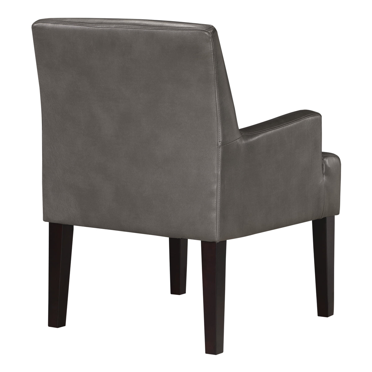 Pewter Faux Leather Guest Chair D3950
