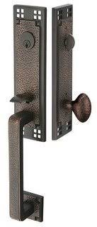 Rustic Lever Oil Rubbed Bronze Entry Handleset X677