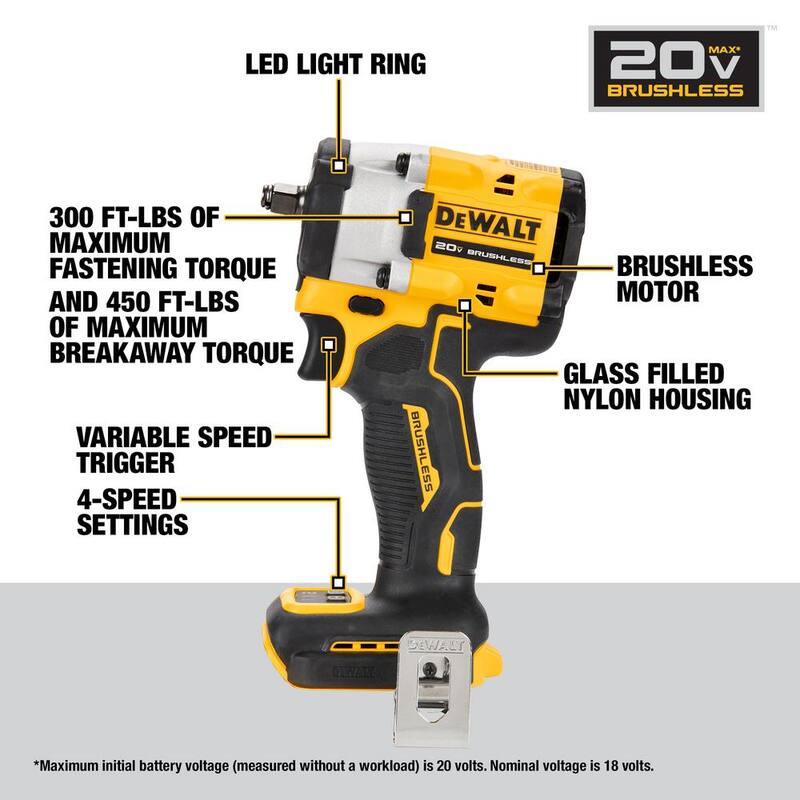 Cordless Brushless 3/8 in. Variable Speed Impact Wrench P472549