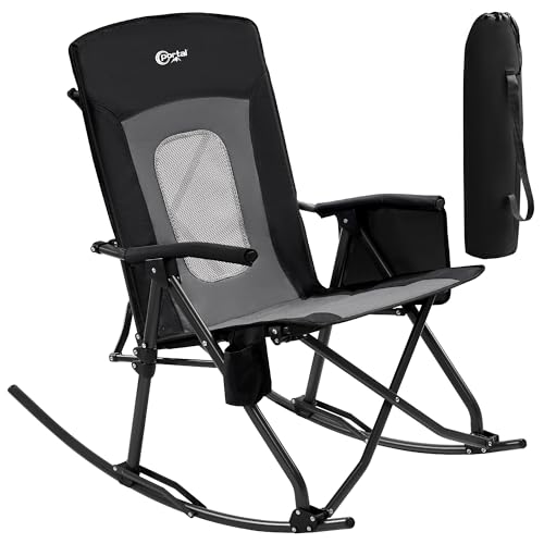 Oversized Folding Rocking Camping Chair with Carry Bag O124