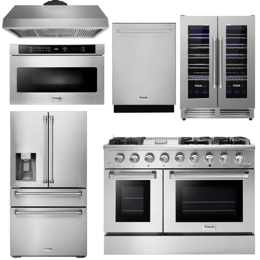 48 in. Gas Range 6 Piece Kitchen Bundle W432