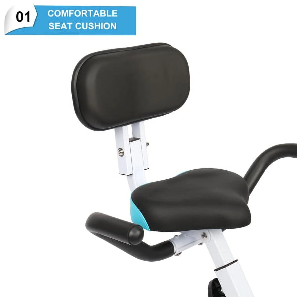 Foldable Indoor Exercise Bike 300LB Capacity 8-Level Magnetic Resistance B721