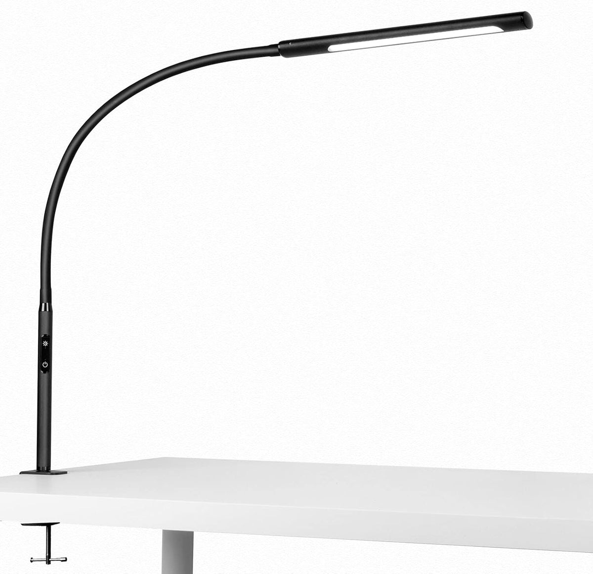 White Flexible LED Clamp Desk Lamp with Clamp, 12W Y738