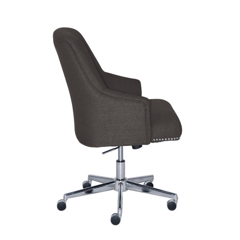 Graphite Twill Fabric Office Chair Q599579