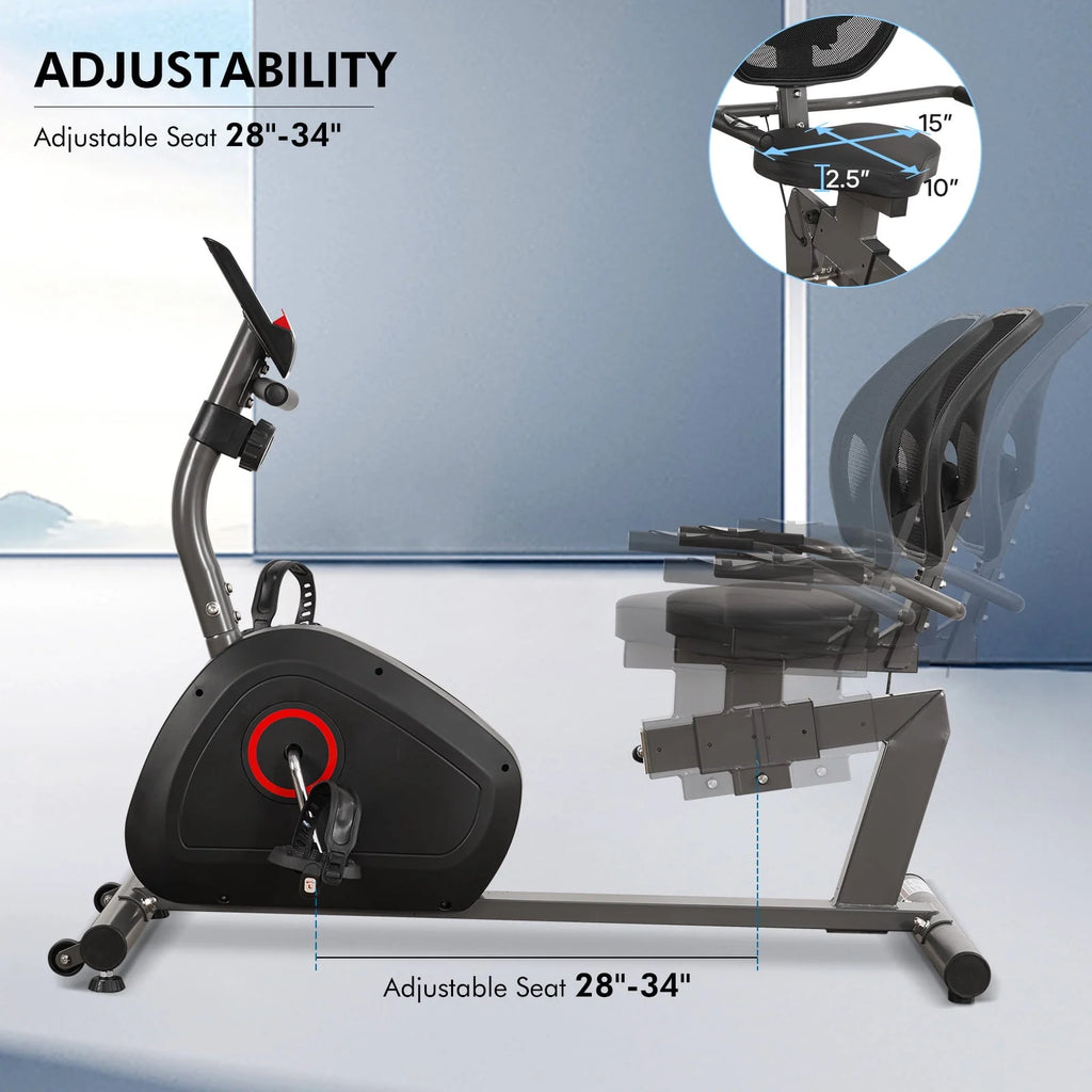 Recumbent Exercise Bike 8 Levels Quiet C428406