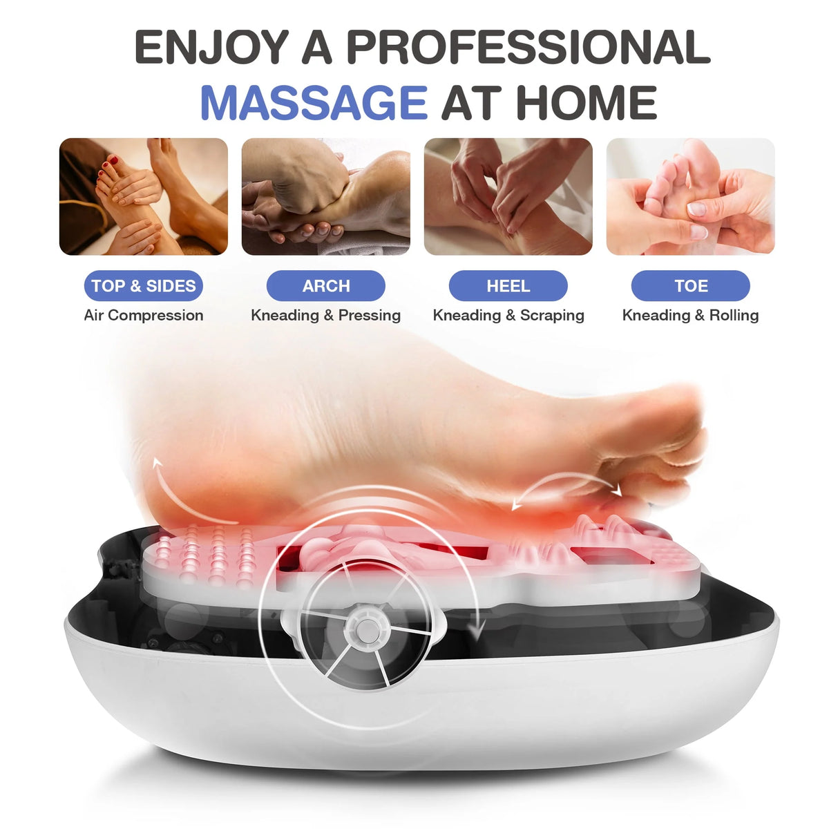 Shiatsu Foot Massager with Heat & Air Compression H90150