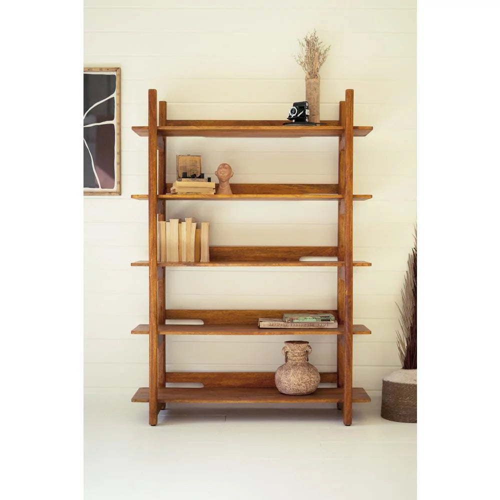 Mango Wood Bookshelf with Teak Finish R171