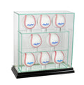 Black 8 Upright Glass Display Case T3947
