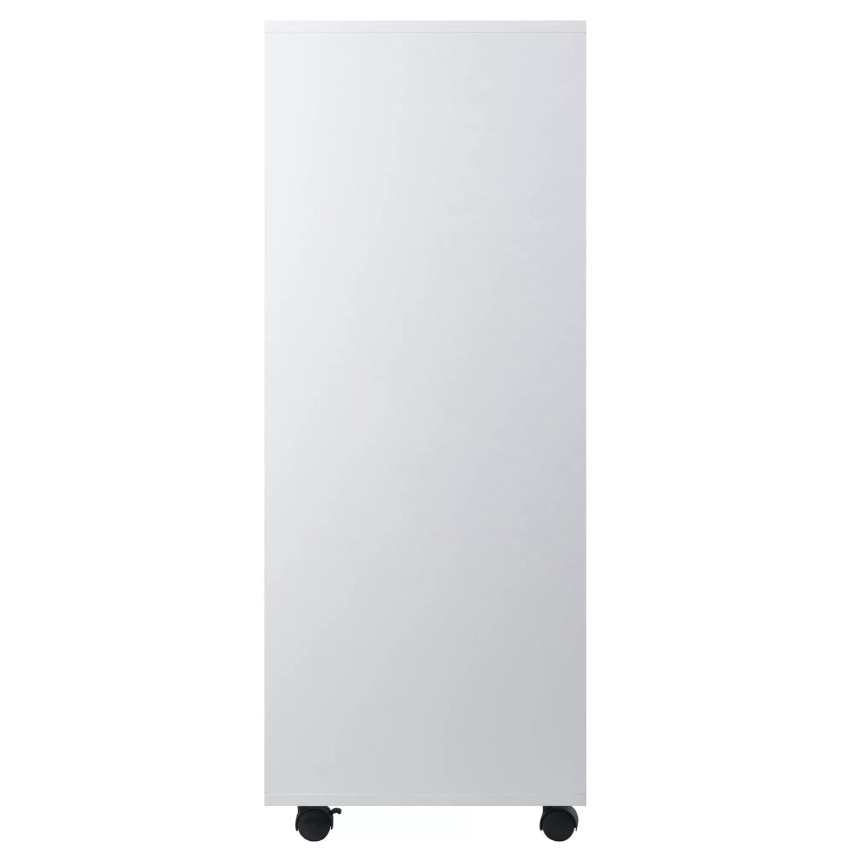 White 5 Drawer Rolling Wood Dresser E12318