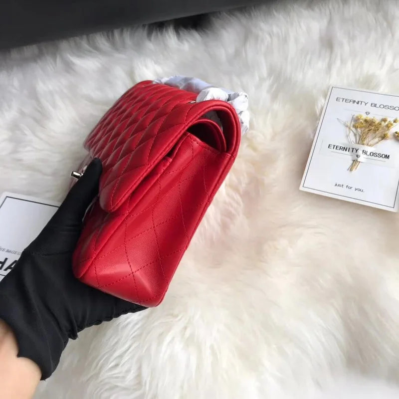 Red Medium Size Lambskin Leather Flap Bag G569970