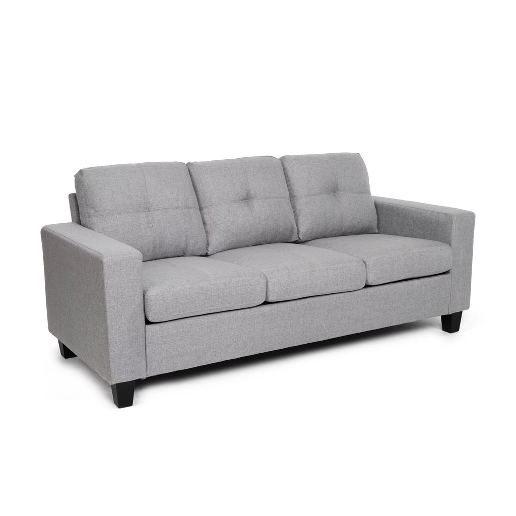 Gray Fabric Tufted 3 Seater Sofa W224