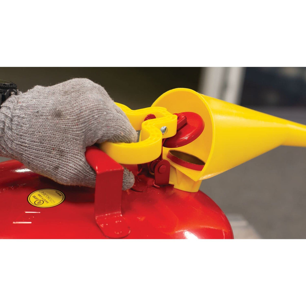 Red Galvanized Steel Type I Gasoline Safety Can with Funnel, 5 gallon Capacity, Pack of 2 L431