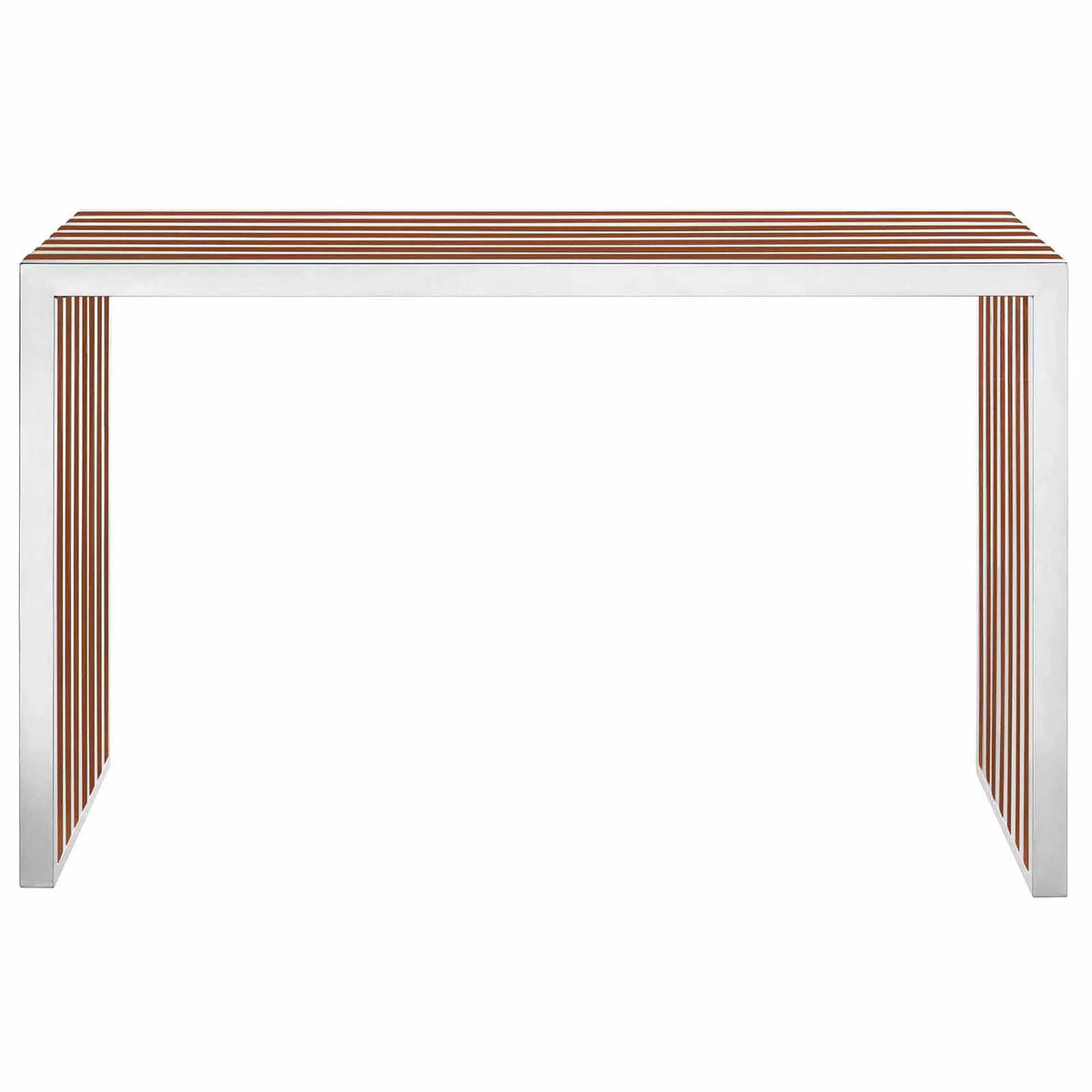 Walnut Wood Inlay Console Table or Bench Z733