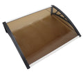 30"*40" Polycarbonate Awning Dark Brown W199387